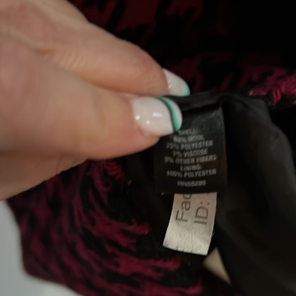 Vintage Y2K Pink Houndstooth Coat - Picture 6 of 6